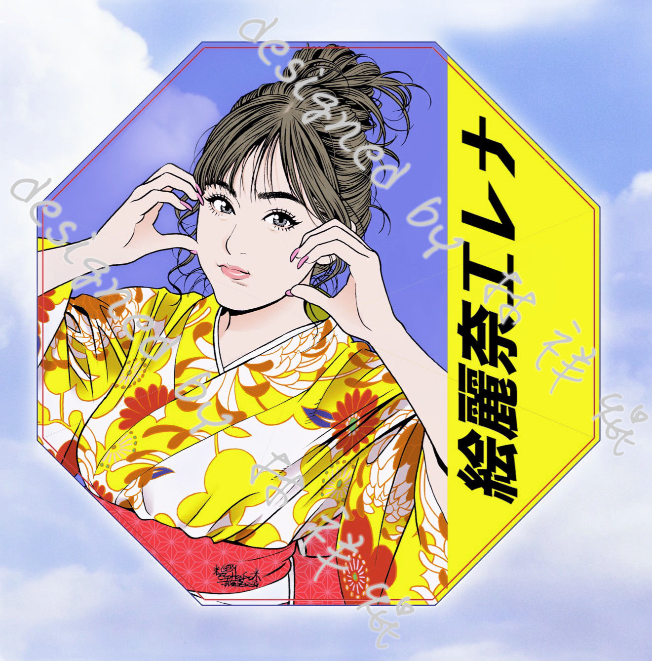 FALENO x 絵麗奈 手動雙人摺疊傘(Designed by林祥焜)